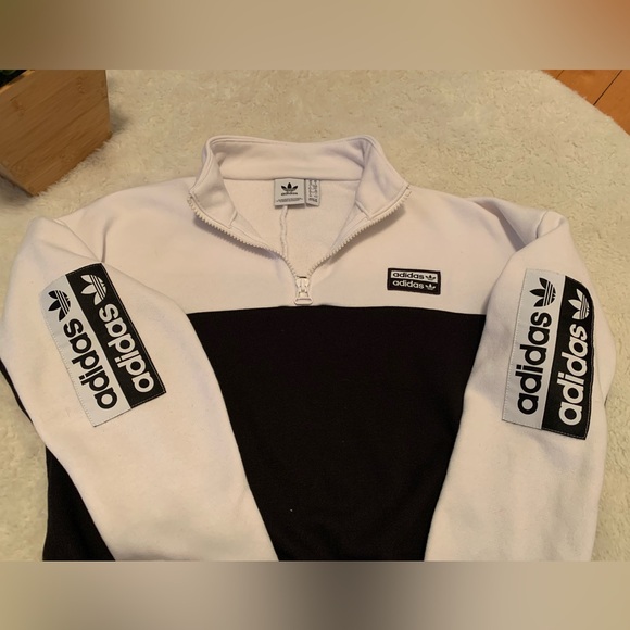 Adidas 1/4 Zip Crop Sweater - Picture 8 of 10